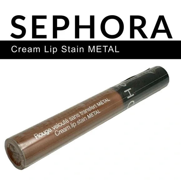 Sephora 🆕 Cream Lip Stain Liquid Lipstick • Frosted Rose No. 61 • Metallic • NWT - Picture 1 of 13